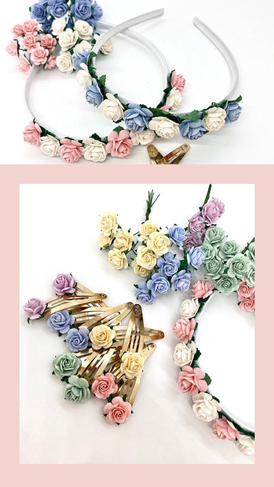 How to make Hair accessories using Mulberry paper flowers
