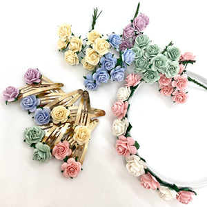 mulberry paper flowers hair accessories